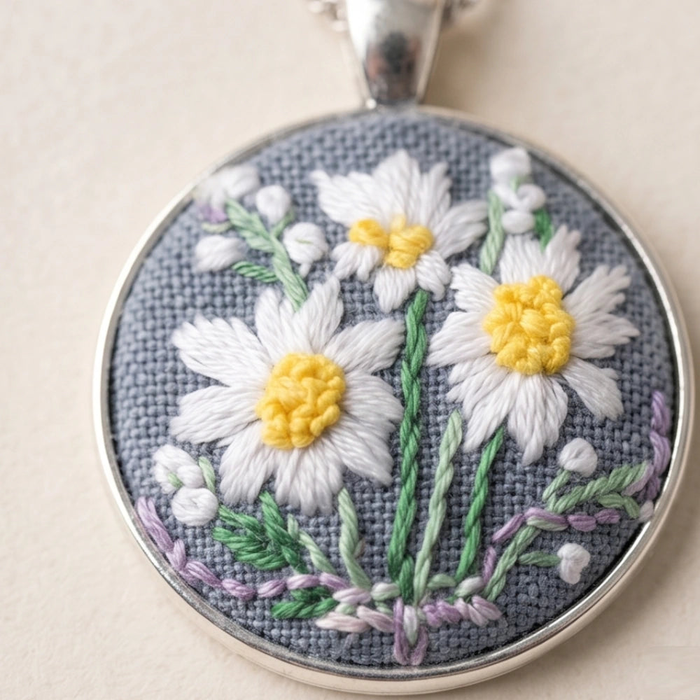 The Silver Daisy Bouquet Necklace