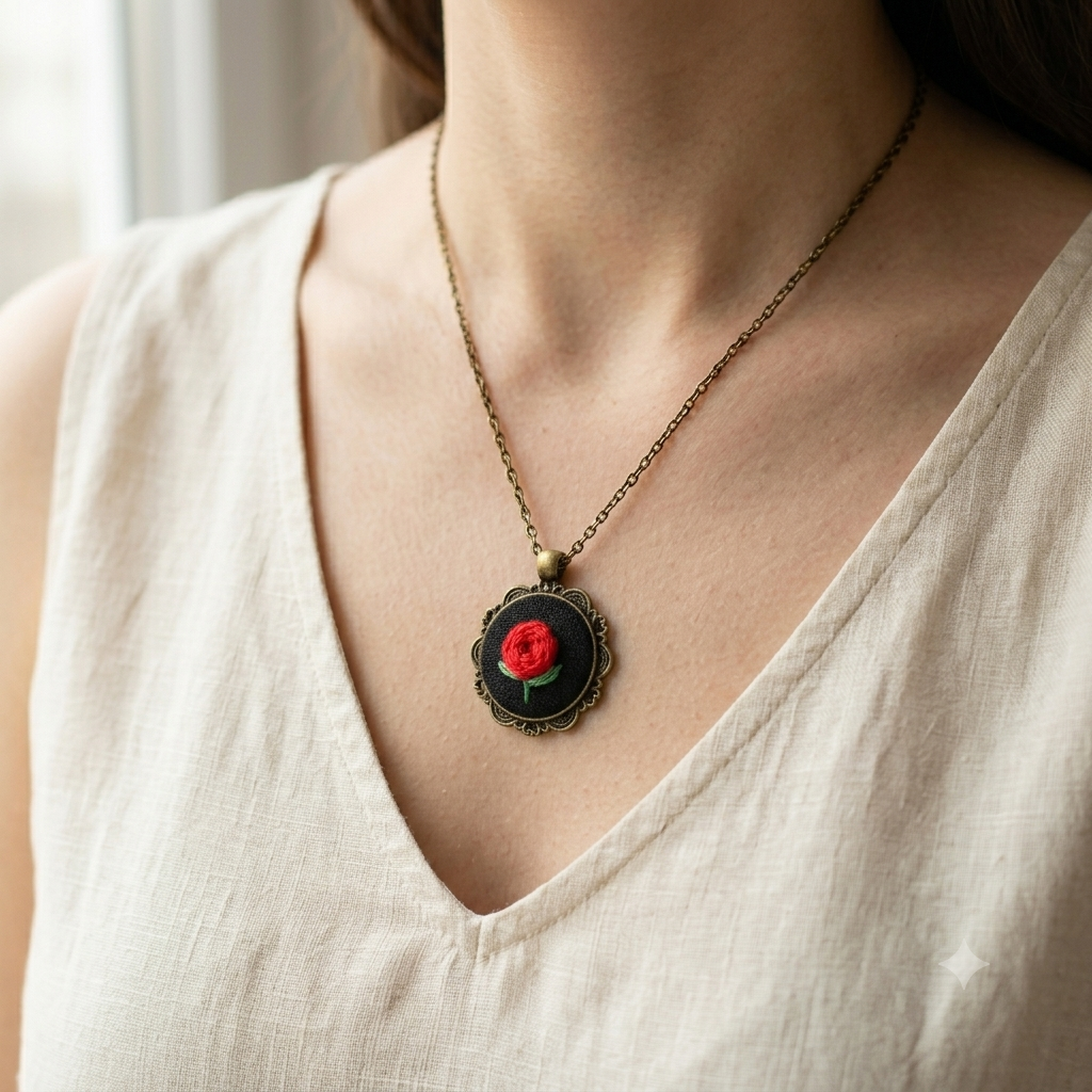 The Antique Classic Rose Necklace