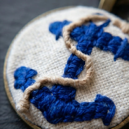 The Antique Navy Blue Anchor Men's Necklace
