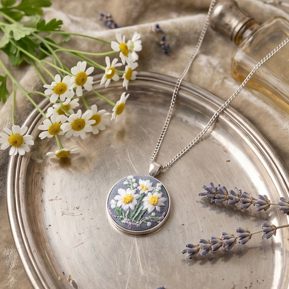 The Silver Daisy Bouquet Necklace